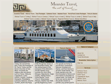 Tablet Screenshot of meandertravel.com